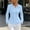 Light Blue long sleeve button down blouse a1, variant on SSZMDLB Women Long Sleeve Collared Button Down Blouse Casual Slim Fit Tunic Top Soft Knit Fall Winter Fashion Work Outfits Dressy Elegant Tops, Army Green 2XL