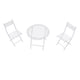 thumbnail image 2 of Juego de 3 minimuebles de villa DIY, escala 1:12, adorno para el hogar, exquisito conjunto de muebles de jardín para exterior, mesa y silla de hierro creativas (blanco), 2 of 6