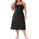 thumbnail image 2 of Camisón de mujer de tallas grandes Agnes Orinda con tirantes de espagueti, vestido completo de lounge 2X negro, 2 of 6