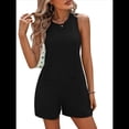 thumbnail image 1 of Cortos Informales para Mujer, de Verano Sin Mangas, Pantalones Cortos Informales con Bolsillos. Negro M, 1 of 7