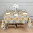 thumbnail image 3 of Pioneer Flower Floral Print Pattern Square Tablecloth, Waterproof Wipeable Spillproof Washable Table Cover for Home Kitchen Party and Daily Decor 42"x42", 3 of 6