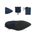 thumbnail image 2 of BLISSFUL STEP Pointed Toe Lace Up Stiletto Heels Ankle Boots for Women, 2 of 6