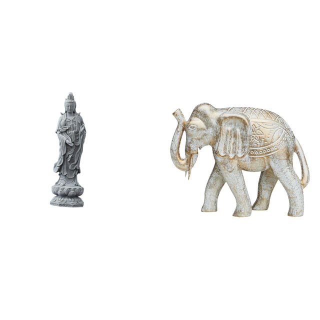 Estatua De Guan Yin, Accesorios De Adorno, Regalos Tradicionales, Figurita De Kuanyin, Escultura De Buda Femenina, Recuerdos Rústicos, Escritorio, Figura De Elefante De Madera Tallada A Mano