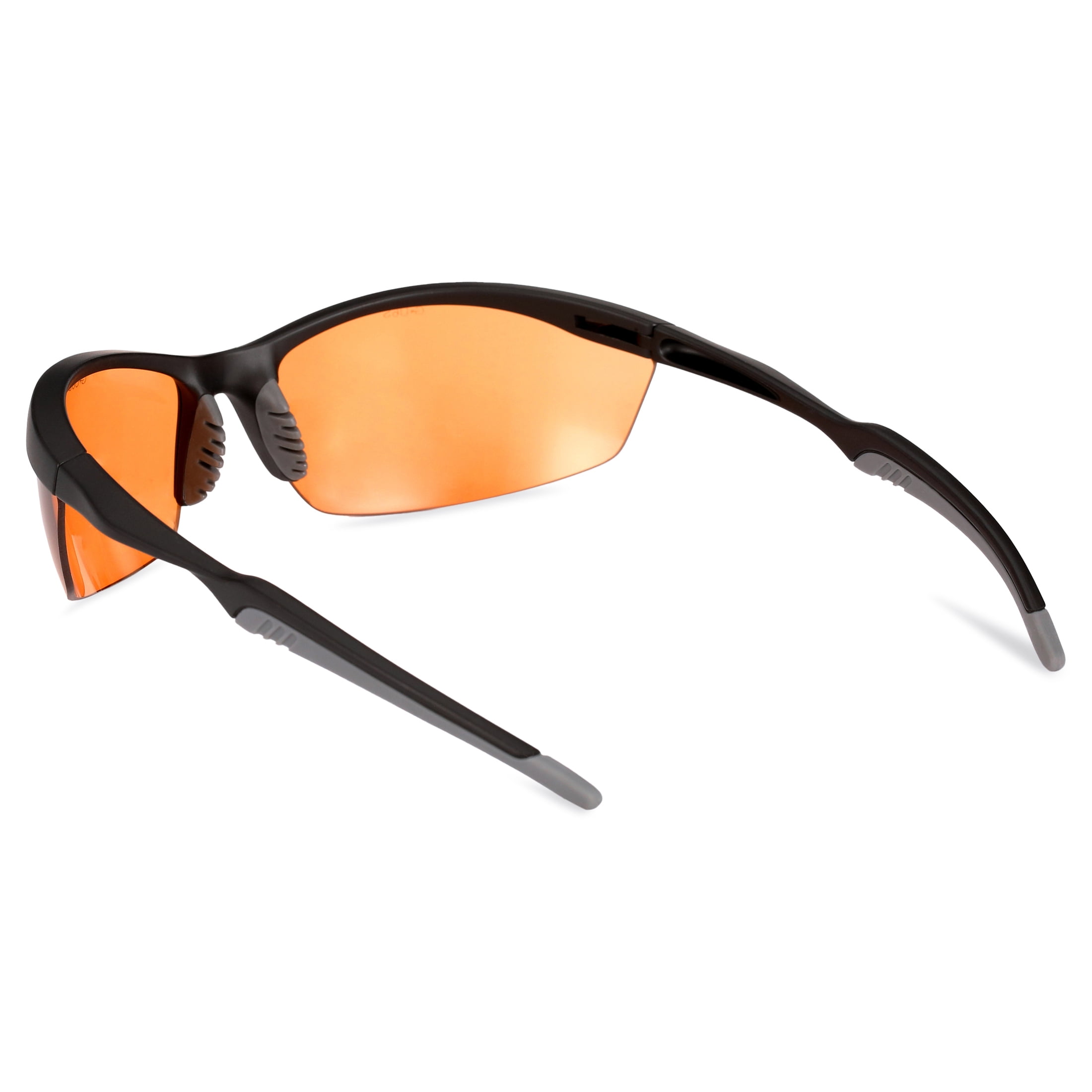 Safety Vu Bifocal Safety Glasses in Black Frame with Orange Tint +2.50 PC Lens