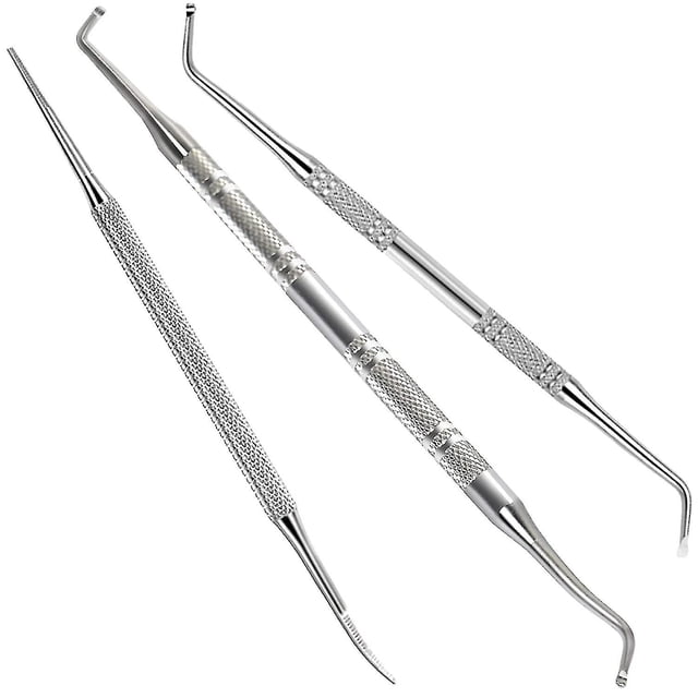 3pcs Ingrown Toenail Tool, Toenail File And Lifters, Professional Surgical Safe