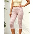 thumbnail image 5 of LMLYSoH Women's Slim Fit Capri Pants Dot Print Leggings Elastic Waistband Cropped Trousers for Party, Daily Wear, 5 of 9
