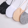 thumbnail image 2 of OUSITAID Slingback Socks Cotton Non-slip 4 Pairs No Show Half Liner Socks Low Cut Socks, 2 of 10