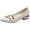 Beige, variant on ZTTD Ladies Shoes Fashion Shallow Mouth Thick Heel Pointed Toe Slip-On Casual Shoes