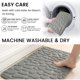 thumbnail image 4 of 2 alfombrillas de baño de espuma viscoelástica antideslizantes y absorbentes, 80 x 50 cm y 50 x 40 cm, contorno de inodoro en forma de U, lavable a máquina, secado rápido (gris) esquí esquí Gafas de esquí, 4 of 5