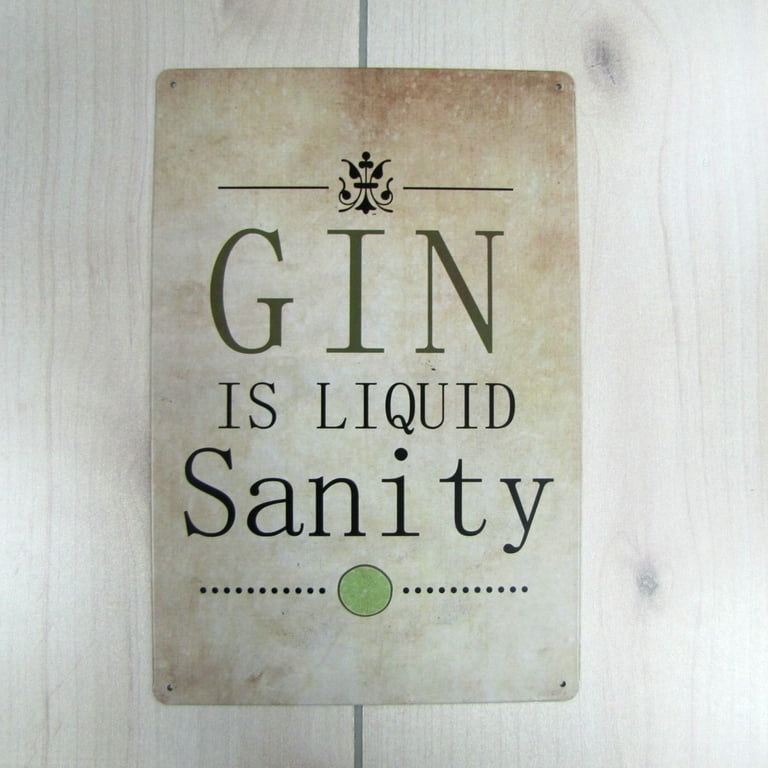 Funny Metal Gin Liquid Sanity Novelty Sign Garage Man Cave Bar Pub Wall Decor Funny Metal Gin Liquid Sanity Novelty Sign Garage Man Cave Bar Pub Wall Decor