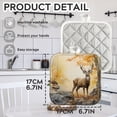 thumbnail image 2 of Bahomeck Pot Holder 4Pcs,Elegant White-Tailed Deer Standing In The Forest Square Heat Resistant Hot Pads For Kitchen Cooking Oven With Hanging Loop Potholder Easy To Store, 2 of 5