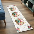 thumbnail image 3 of Runner Rug 2'x6', Easter Eggs Washable Non-Slip Hallway Runner Rugs, Yellow Floral Basket Leaves Rustic Botanical Bedside Rugs Floor Mats Carpet Runners for Kitchen Bathroom Laundry Room, 3 of 8
