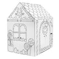 thumbnail image 2 of Easy Playhouse BIG KIT - Gingerbread Arts & Crafts Cardboard Play House for Kids 3 and up - EASY to assemble, 2 of 8