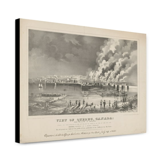 Canvas Print: View Of Quebec, Canada; From The River St. Charles; Shewing The