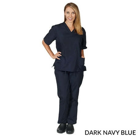 

Natural Uniforms Unisex Solid V-Neck Medical Scrub Set Style 101