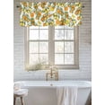 thumbnail image 6 of Curtain Valance for Windows, Country Orange Lemon Leaf Kitchen Valances Rod Pocket Short Curtains, Farmhouse Fruit Botanical Window Valance for Bedroom Bathroom Living room 42x18in, 6 of 9