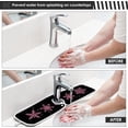 thumbnail image 5 of Pink Shiny Snowflakes Kitchen Sink Splash Guard 2 Packs Faucet Absorbent Mats Christmas Glittering Faucet Handle Drip Catcher Quickly Drying Mat for Kitchen Counter Bathroom, 14.9"x5.5", 5 of 7