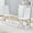 2 White Chairs-Silver Legs, variant on Hi loPres White PU Dining Chairs Set of 2, Modern Kitchen Side Chairs with Gold Metal Legs, Smooth Upholstered High Back for Home and Office Spaces