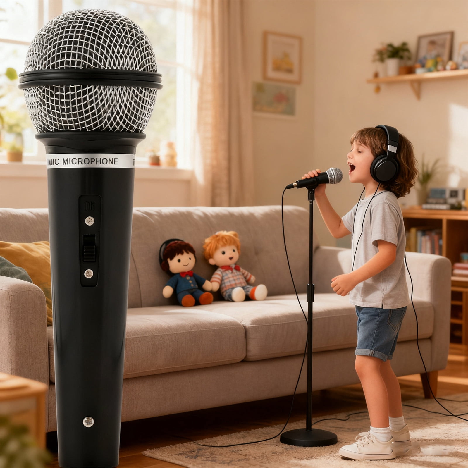 TACILIP Room Decor, Fake Microphone Prop Toy Toy Microphone Prop Simulation Microphone Performance Microphone Toy For Party For Birthday Party, Gifts for Family