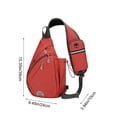 thumbnail image 3 of Yeciiwht Waterproof Shoulder Bag Travel Crossbody Bags for Women Men, Lightweight Sling Bag Multi Pocket Chest Bags for Travel School, 3 of 6