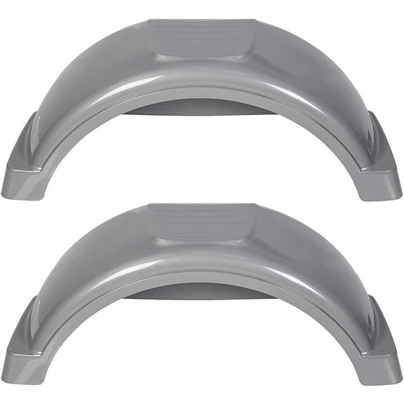 Kojem Trailer Fenders, Fits 13" Diameter Wheels - 29"(L) x 9" (W) x 12"(H), Pair of Single Axle, Fenders Gray