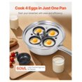 thumbnail image 2 of Egg Poacher Pan 4-Cup, Stainless Steel Poached Egg Maker with Lid & Spatula, Nonstick Detachable Egg Cups, Induction Compatible Frying Skillet, 2 of 9