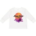 thumbnail image 3 of Inktastic Miami Beach Florida Vacation Sunset Girls Long Sleeve Toddler T-Shirt, 3 of 5