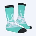 thumbnail image 2 of Four Seasons Universal Socks (2 Pairs) - Trendy Unisex Mixed Color Socks with Background and White Car Design Featuring Flames - Stylish and Fun for All Occasions, 2 of 5