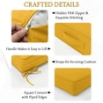thumbnail image 4 of Pakunoda 19" x 19" Patio Furniture Cushion Covers, Waterproof Outdoor Deep Seat Cushion Replacement Slipcovers, Outdoor Cushion Covers with Zipper for Patio Furniture, Yellow, 4 of 7
