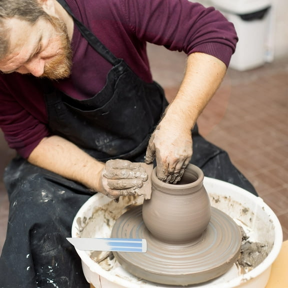 RENACLIPY Ceramic Pottery Tool White Plastic Clay Smoothing Precision Detailing Tool for Sculpting and Crafting 1 Piece