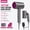 Gray, variant on BABONIR Hair Dryer, 1875W Fast Drying Blow Dryer with Ionic Technology, Foldable Handle, Diffuser and Concentrator, Gray