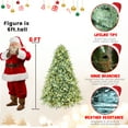 thumbnail image 6 of Resenkos Artificial 6ft Blue green Tint Christmas Tree with 1878 PE/PVC Mixed Branch Tips, 500L warm white led, memory wire iron wire, Green, 6 of 12