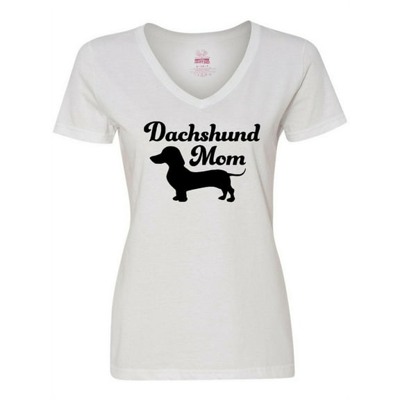 Inktastic Dachshund Mom Women's V-Neck T-Shirt