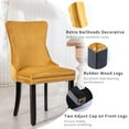 thumbnail image 5 of ODUSE-DAILY Yellow Velvet Dining Chairs Set of 6, Kitchen & Dining Room Chairs, Sillas De Comedor, Back Tufted, Fabric Upholstered, Solid Wood Frame (Gold, 6 Pcs), 5 of 10