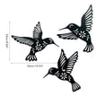 thumbnail image 2 of Decoración artística de pared de colibrí de Metal, 3 piezas, figuritas colgantes de pared de colibrí de Metal, escultura de pájaro de hierro, muy recomendable, 2 of 8