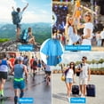 thumbnail image 6 of Uxcell Rain Ponchos, 3 Pack Waterproof Raincoats with Hood, Reusable EVA Rain Jackets for Camping Outdoor, Blue, 6 of 6