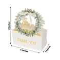 thumbnail image 3 of Efavormart 25 Pack White Love Wreath Party Favor Gift Boxes With Ribbon, Thank You Candy Treat Boxes - 6"x3"x7", 3 of 5