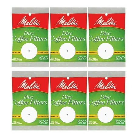 

White Disc Coffee Filter 100 Count Pack of 6