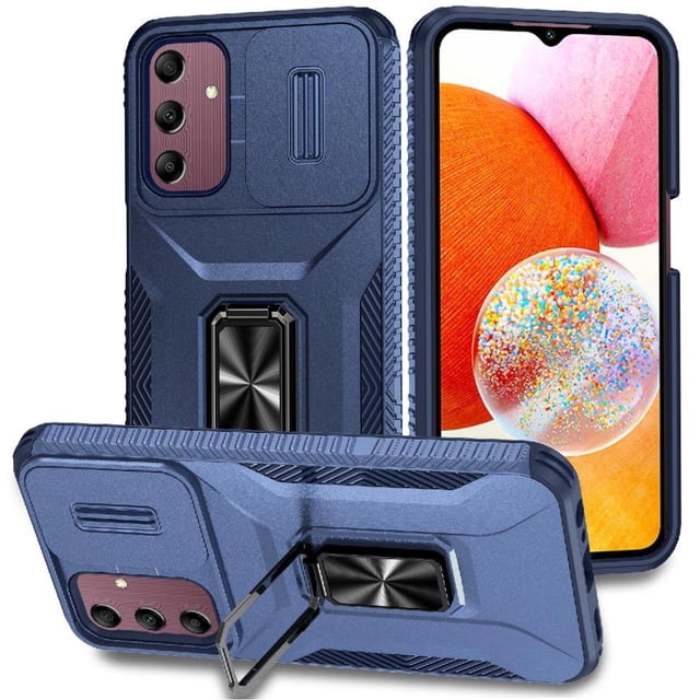 Funda para GANGXUN Samsung Galaxy A15 5G - Soporte metálico, Función magnética, Azul