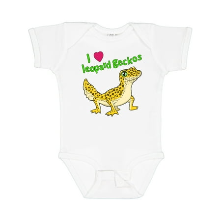 

Inktastic I Love Leopard Geckos Gift Baby Boy or Baby Girl Bodysuit