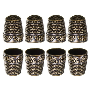Uxcell Sewing Thimble Copper Sewing Thimble Finger Protector, Bronze 8 Pack