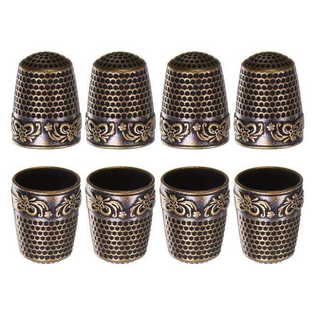 Dedal de costura Uxcell de cobre, protector de dedo, paquete de 8