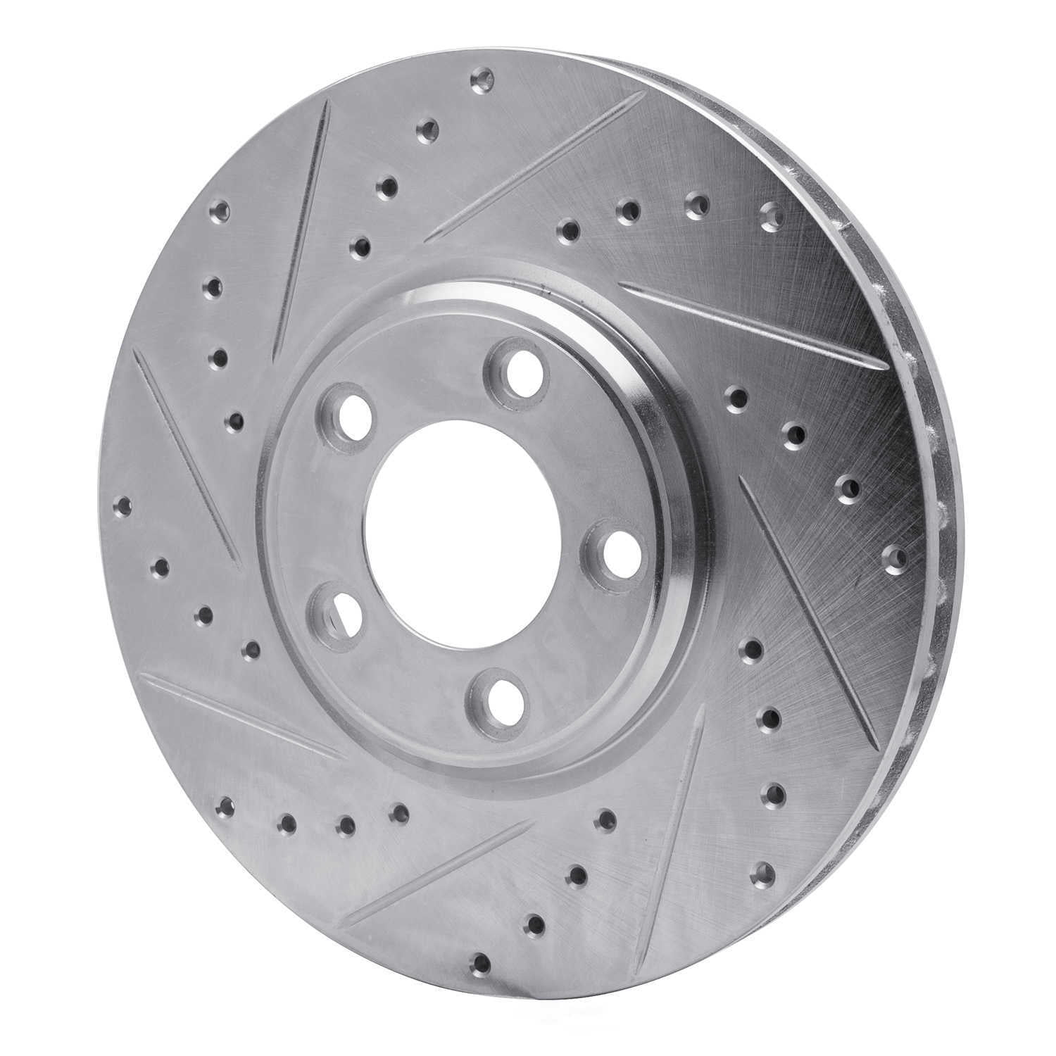 Dynamic Friction Company 631-54044L DFC Brake Rotor - Drilled And Slotted - Silver