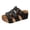 Black, variant on Wedge Sandals for Women Strappy Platform Cork Wedges Comfortable Arch Support Footbed Casual Slip on Slides Gladiator Beach Shoes Coffee Size 8.5