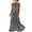 Gray, variant on Summer Dresses For Women Revolve Cotton Trendy Women Casual Sleeveless Round-neck Button Button Linen Casual Dress Beige S