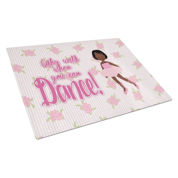 Ballet African Short Hair Glass Cutting Board Large