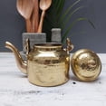 thumbnail image 3 of Medium Size Golden Brass Kettle With Lid Or Tea Pot 1 Liter | Brass Hammered Stylish Tea Kettle Pot For Serving Tea | Coffee Kettle| Serving Tea Coffee | Tableware, Serve Ware, 3 of 3