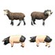 thumbnail image 3 of 4 x modelo de juguete decorativo, animales de granja, de acción de simulación para adorno, decoración para hogar, juguetes educativos para niños perfke Mini juguetes de animales, 3 of 6