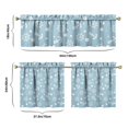 thumbnail image 6 of Kitchen Curtains 24 Inch Short - 3 Panel Set, Nautical Anchor Lighthouse Coastal Design, Rod Pocket Window Curtain for Beach House, Marine Ocean Wave Pattern, Easy Wash, 6 of 6