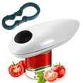thumbnail image 1 of Abrelatas eléctrico: Abra sus latas con solo presionar un botón: abrelatas de mano con borde liso, apto para alimentos y que funciona con baterías, 1 of 4